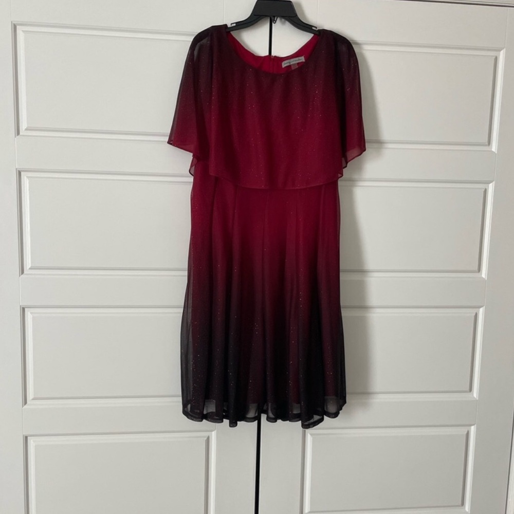 Elegant Red and Black Dress